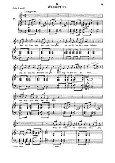 Nr.6 Wasserflut: Für Mittelstimme und Klavier by Franz Schubert