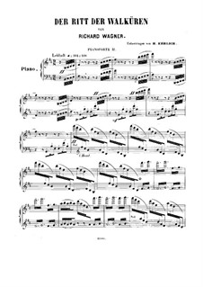 Die Walküre. Walkürenritt: Für zwei Klaviere, vierhändig – Klavierstimme II by Richard Wagner