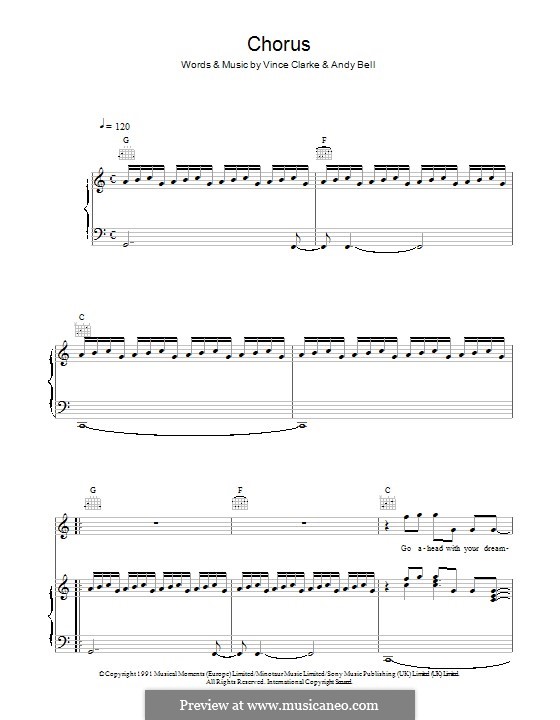 Chorus (Erasure): Für Stimme und Klavier (oder Gitarre) by Andy Bell, Vince Clarke