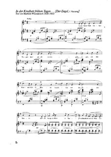 Nr.1 Der Enge: For voice and piano (German text) by Richard Wagner