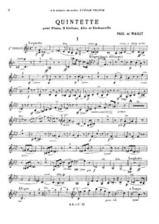 Kavierquintett in f-Moll, Op.15: Violinstimme II by Paul de Wailly