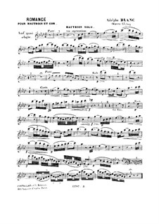 Romanze für Oboe, Waldhorn und Klavier, Op.43: Oboenstimme by Adolphe Blanc