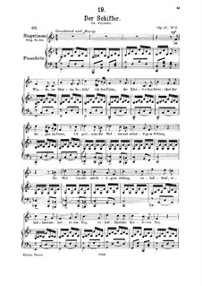 Der Schiffer, D.536 Op.21 No.2: Für Mittelstimme und Klavier by Franz Schubert