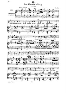 Der Wachtelschlag, D.742 Op.68: Für Mittelstimme und Klavier by Franz Schubert