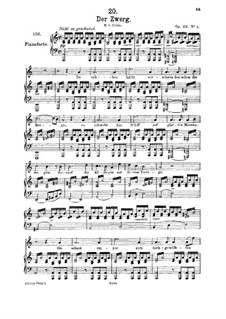 Der Zwerg, D.771 Op.22 No.1: Für Mittelstimme und Klavier by Franz Schubert