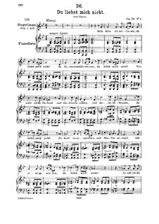 Du liebst mich nicht, D.756 Op.59 No.1: Für Mittelstimme und Klavier by Franz Schubert