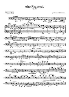 Alt-Rhapsodie, Op.53: Cellostimme by Johannes Brahms