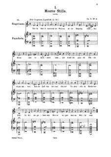 Meeres Stille, D.216 Op.3 No.2: Für Mittelstimme und Klavier by Franz Schubert