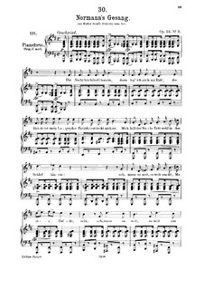 Normans Gesang, D.846 Op.52 No.5: Für Mittelstimme und Klavier by Franz Schubert