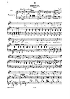 Sehnsucht, D.636 Op.39: Für Mittelstimme und Klavier by Franz Schubert
