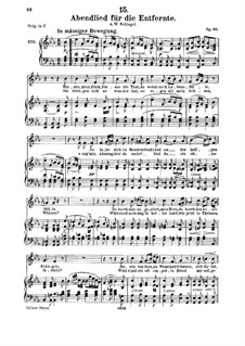 Abendlied für die Entfernte, D.856 Op.88 No.1: Für Mittelstimme und Klavier by Franz Schubert