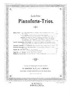 Sechs Klaviertrio, Op.352: Vollpartitur by Carl Böhm