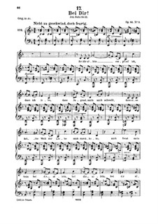 Vier Refrain-Lieder, D.866 Op.95: Nr.2 Bei dir allein, for medium voice by Franz Schubert