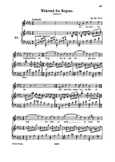 Acht Lieder, Op.58: Nr.2 Während des Regens by Johannes Brahms