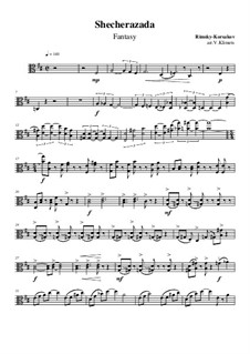 Fantasy, for string quartet: Violastimme, Op.25 No.3 by Nikolai Rimsky-Korsakov