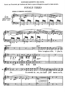 Ein Maskenball: Akt III Finale, für Stimmen und Klavier by Giuseppe Verdi