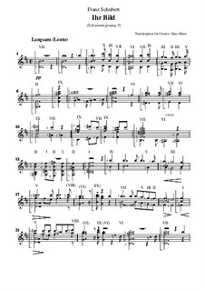 Nr.9 Ihr Bild: Für Gitarre by Franz Schubert