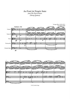 Au fond du temple saint: Streichquartett by Georges Bizet