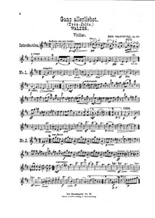 Ganz Allerliebst, Op.159: Für Flöte, Cornet, Violine, Cello und Klavier by Emil Waldteufel