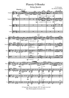 Planxty O Rourke (String Quartet): Planxty O Rourke (String Quartet) by Turlough O'Carolan