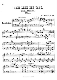 Hoch lebe der Tanz, Op.223: Klavierauszug by Emil Waldteufel