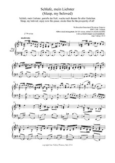 Nr.19 Schlafe, mein Liebster: Für SA by Johann Sebastian Bach