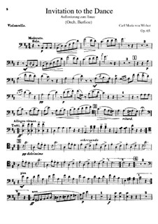 Aufforderung zum Tanze, J.260 Op.65: Für Orchester – Cellostimme by Carl Maria von Weber