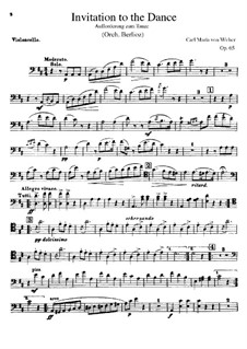 Aufforderung zum Tanze, J.260 Op.65: Für Orchester – Cellostimme by Carl Maria von Weber