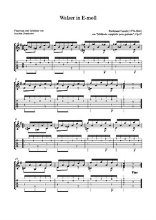 Fünf Walzer für Gitarre: Walzer Nr.4 in e-Moll by Ferdinando Carulli
