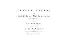 Teklas Gesang: Version für Singstimmen und Klavier by Christopher Ernst Friedrich Weyse