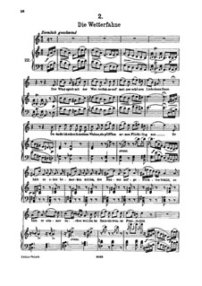 Nr.2 Die Wetterfahne: Für hohe Stimme und Klavier by Franz Schubert