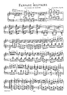 Fanfare militaire, Op.40: Für Klavier by Joseph Ascher