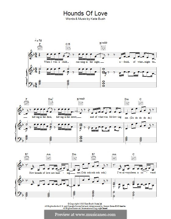 Hounds of Love: Für Stimme und Klavier (oder Gitarre) by Kate Bush