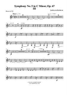 Teil III: Horn in F 2 (Transposed Part) by Ludwig van Beethoven