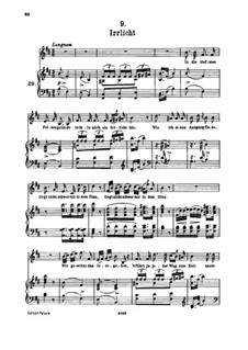 Nr.9 Irrlicht: Für hohe Stimme und Klavier by Franz Schubert