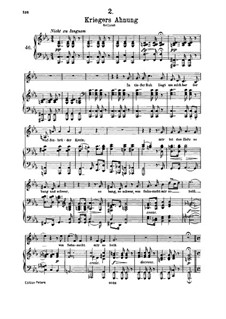Nr.2 Kriegers Ahnung: Für hohe Stimme und Klavier by Franz Schubert