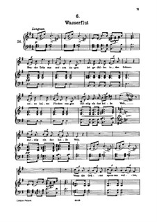 Nr.6 Wasserflut: Für hohe Stimme und Klavier by Franz Schubert