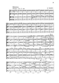 Scherzo aus dem Streichquartett über das Thema B-La-F: Partitur, Stimmen by Anatoli Ljadow