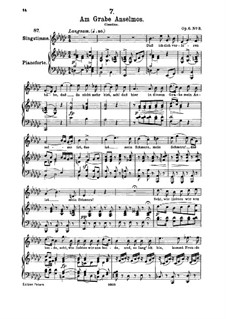 Am Grabe Anselmos, D.504 Op.6 No.3: Für hohe Stimme und Klavier by Franz Schubert