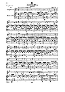 Der Schiffer, D.536 Op.21 No.2: Für hohe Stimme und Klavier by Franz Schubert