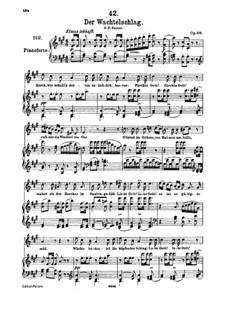 Der Wachtelschlag, D.742 Op.68: Für hohe Stimme und Klavier by Franz Schubert