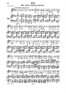 Nr.16 Die alten, bösen Lieder: Für Mittelstimme und Klavier by Robert Schumann