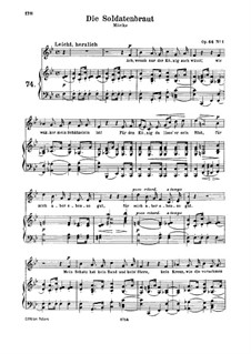 Nr.1 Die Soldatenbraunt: For medium voice by Robert Schumann