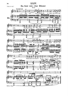 Nr.24 Du bist wie eine Blume: Für Mittelstimme und Klavier by Robert Schumann