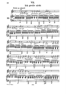 Nr.7 Ich grolle nicht: Für Mittelstimme und Klavier by Robert Schumann