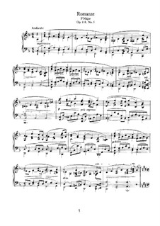 Sechs Stücke, Op.118: Nr.5 Romanze by Johannes Brahms