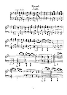 Vier Stücke, Op.119: Nr.4 Rhapsodie by Johannes Brahms