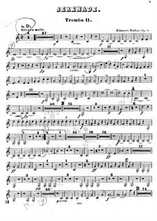 Ständchen Nr.1 in D-Dur, Op.11: Trompetenstimme II by Johannes Brahms