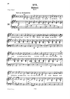 Nr.16 Rätsel: Für Mittelstimme und Klavier by Robert Schumann
