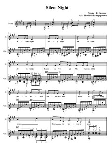 Piano-vocal score: Für Stimme und Gitarre by Franz Xaver Gruber